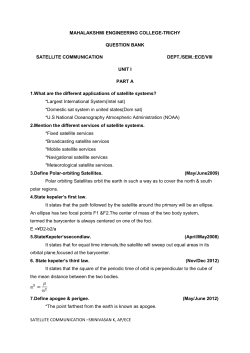 SATELLITE COMMUNICATION &ndash;SRINIVASAN K, AP/ECE