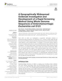 A Geographically Widespread Outbreak Investigation and
