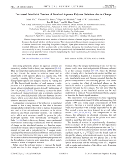 Decreased Interfacial Tension of Demixed Aqueous Polymer