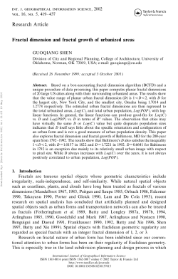 Fractal dimension and fractal growth of urbanized areas