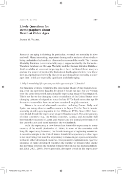 Lively Questions for Demographers about Death at Older Ages