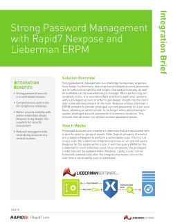Strong Password Management with Rapid7 Nexpose and