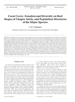Coral Cover, Zonation and Diversity on Reef Slopes