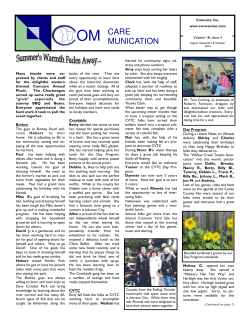 Fall 2014 - Comcare, Inc.