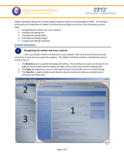 Adobe Contribute workshop