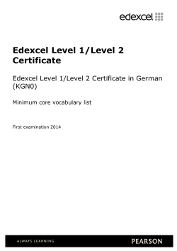 Edexcel Level 1/Level 2 Certificate in German Minimum core