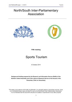 Sports Tourism - Houses of the Oireachtas