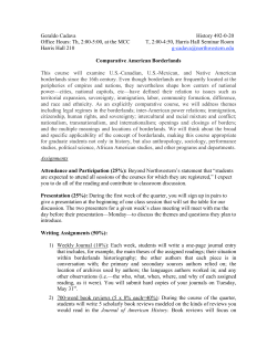 Syllabus- Comparative American Borderlands