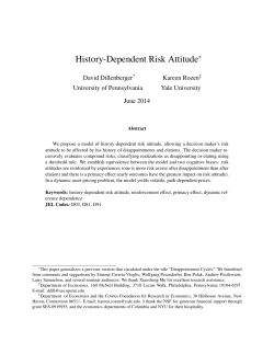 History-Dependent Risk Attitude