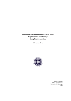 Predicting Human Immunodeficiency Virus Type 1 Drug Resistance