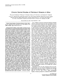 Chronic Dermal Studies of Petroleum Streams in