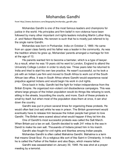 Mohandas Gandhi