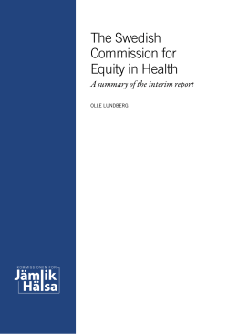 The Swedish Commission for Equity in Health