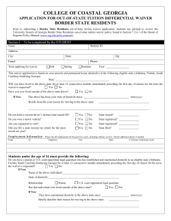 border state residents - College of Coastal Georgia