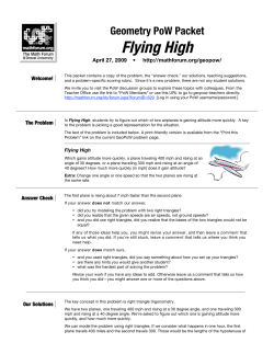 Flying High - The Math Forum @ Drexel
