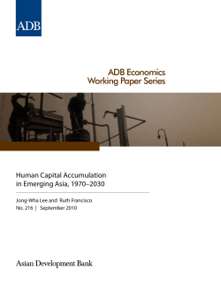 Human Capital Accumulation in Emerging Asia, 1970–2030