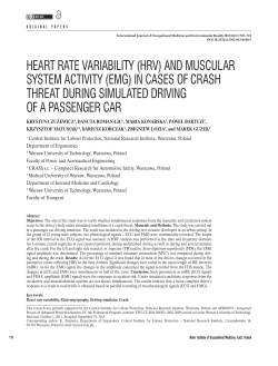 HEART RATE VARIABILITY (HRV) AND MUSCULAR SYSTEM