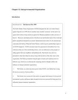 Chapter 12: Intergovernmental Organizations