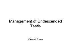 Management of Undescended Testis