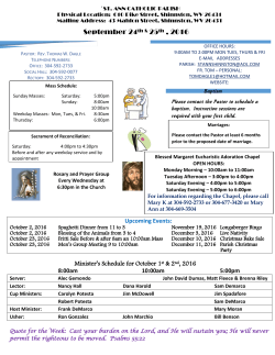 September 25, 2016 - St. Ann`s Catholic Church