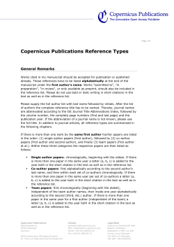 Copernicus Publications Reference Types