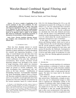 Wavelet-Based Combined Signal Filtering and Prediction