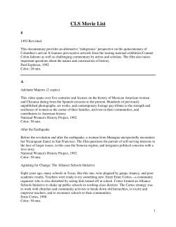 Movie List - Chican@ and Latin@ Studies - UW