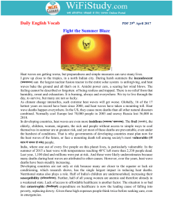 Daily English Vocab Fight the Summer Blaze