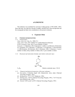 d-LIMONENE 1. Exposure Data - IARC Monographs on the