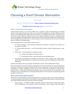 Choosing a Hard Chrome Alternative