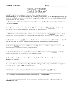 LttS Vocabulary.Honors