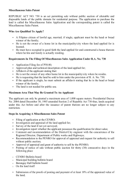 Miscellaneous Sales - PENRO Surigao del Norte