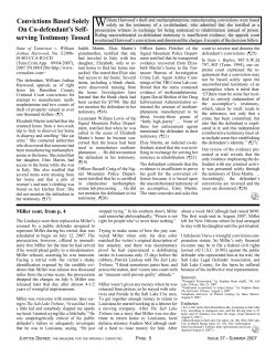 Convictions Based Solely On Co-defendant`s Self