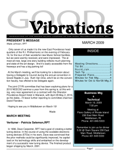 March 09 - Rhode Island Piano Technician`s Guild