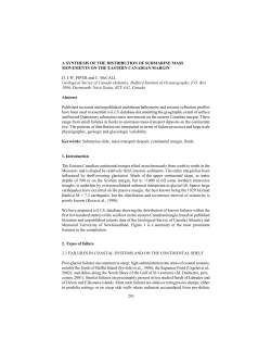 291 A SYNTHESIS OF THE DISTRIBUTION OF SUBMARINE MASS