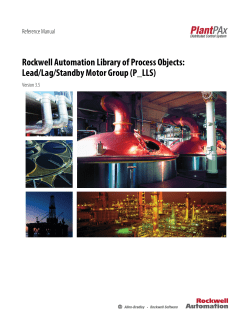 Rockwell Automation Library of Process Objects: Lead/Lag/Standby