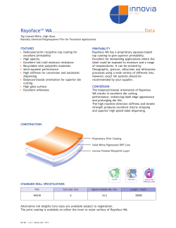 USA Rayoface&trade; WA Datasheet