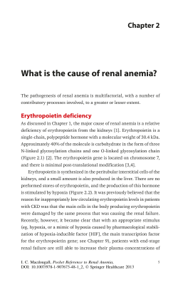 What is the cause of renal anemia?