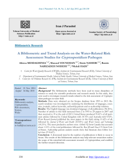 A Bibliometric and Trend Analysis on the Water