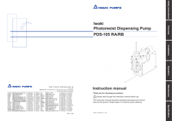 PDS-105 RA/RB Iwaki Photoresist Dispensing Pump
