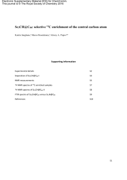 Sc3CH@C80: selective 13C enrichment of the central carbon atom