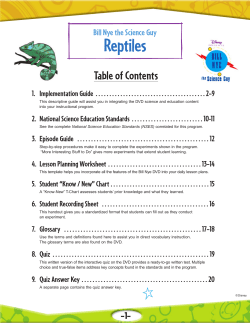 Bill Nye the Science Guy Reptiles 1. Implementation