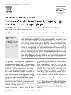 Inhibition of Ovarian Tumor Growth by Targeting the HU177 Cryptic