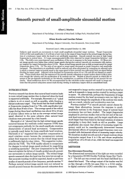 Smooth pursuit of small-amplitude sinusoidal motion