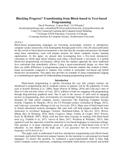 Blocking Progress? - The Center for Connected Learning and