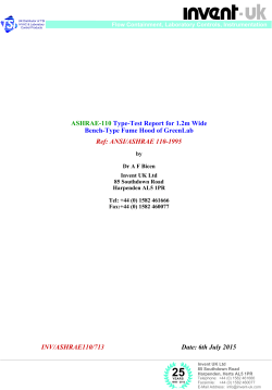 INV/ASHRAE110/713 Date: 6th July 2015 ASHRAE-110 Type
