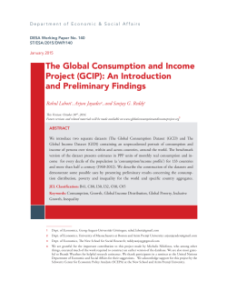 The Global Consumption and Income Project (GCIP): An