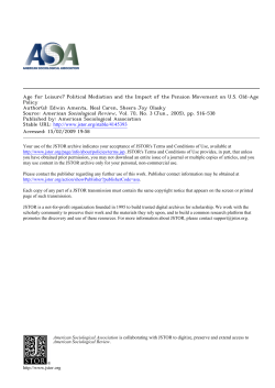 Political Mediation and the Impact of the Pension Movement on US