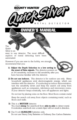 owner`s manual - MetalDetector.com