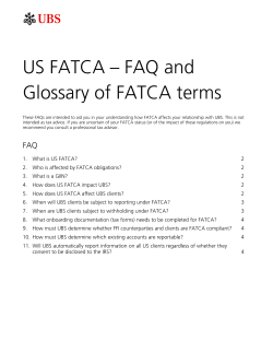 FATCA FAQ Supporting Documents for AM Investors